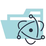 Light Electron Opened SVG Icon